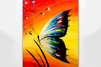 Virtual Paint Nite: Butterfly Blue (Ages 6+)